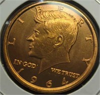 1 oz fine copper coin John Kennedy