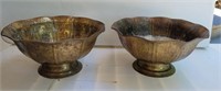 Brass bowls. 11½"×5¾"