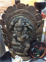 Wooden carved Hindu figurine