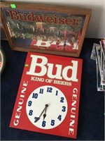 2 Budweiser clocks