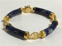 * Jade And Gold Filled Bracelet