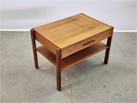 Scandinavian Teak One Drawer Table Stand