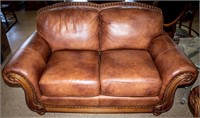 Furniture Contemporary Lane Cuir Leather Loveseat