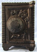 VINTAGE CAST IRON COIN BANK COMBINATION DOOR SAFE