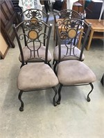 Super set of 4 wrought iron chairs with