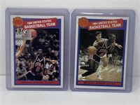 (2) Michael Jordan 1984 Olympic Rookie Promo Cards