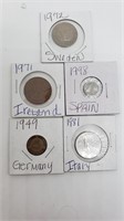 Coins Sweden, Ireland, Spain, Germany, Italy lot