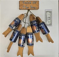 Stroh's Beer Catch of the Day beer can cabin