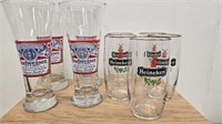 Budweiser Beer Pilsner Advertising Glasses (4)