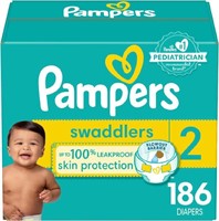 Pampers Diapers Size 2, 186 Count - Swaddlers Diss