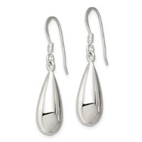 Sterling Silver-Fancy Teardrop Earrings