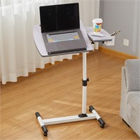Hovadova Tilting Overbed Table with Wheels,Height