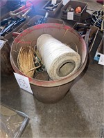 bucket with contents garage items