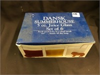 6 Danish Juice Glasses