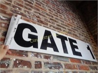 Metal GATE 1 Sign