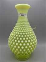 Fenton 11" topaz opal Hobnail carafe vase