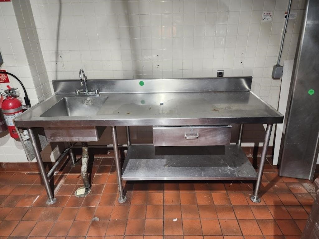 SS COUNTER SINK 84" X 30" X 35" TALL