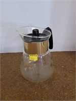 Sm Glass Starburst Design Coffee Pot