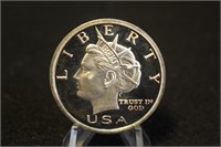 2005 Liberty Head 1oz .999 Pure Silver Round