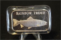 Vintage Rainbow Trout 1oz .999 Silver Bar