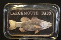 Vintage Largemouth Bass 1oz .999 Silver Bar