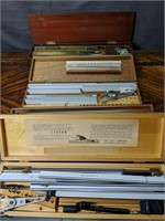 Lot of 4 Wrico &Lutz Lettering Sets in Wood Boxes