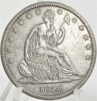 1846-O U.S. Seated Liberty Silver Half Dollar XF