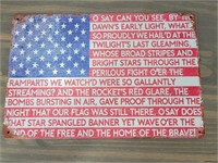 Brand New  Flag sigh with Star Spangled Banner