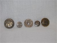 Lot of 5 Vintage Buttons