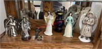 Metal Ceramic and more Angel Shelf Lot  (Living