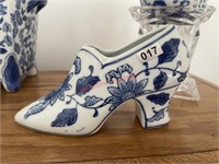 Ganz Blue and White Porcelain Shoe  Decoration