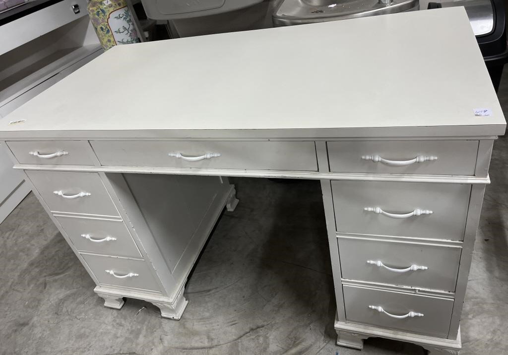 Vintage White Desk 45.5 x 24 x 30 h , Includes