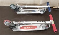 Lot of 2 Razor Scooters