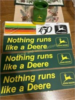 John Deere Bumper Stickers & A Container