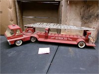 Vintage structo firetruck pressed steel