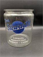 10 Inch Vintage Stewart's Countertop Jar