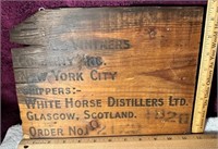 Old White Horse distillers crate wall art