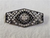 Unmarked Sterling Silver Art Deco Brooch