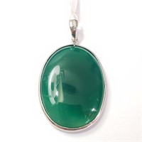 $360 Silver Green Onyx Pendant