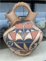 Acoma New Mexico Pottery Vase SL Stevens 14"