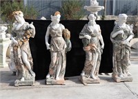 Set of 4 Marble Four Season Statues