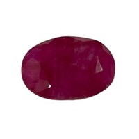 Natural 12.45ct Oval Cut Red Ruby Gemstone