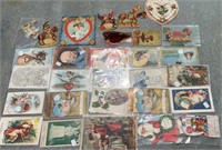 Antique Valentine's and X-mas cards