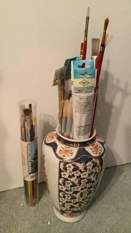 Paintbrushes & Vase