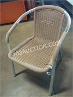 Lot of 15 Aluminum Resic Wicker Patio Chairs