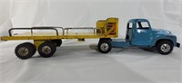 Vintage Buddy "L" farm machine hauler toy truck