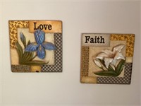 Faith & Love Metal Wall Hangers