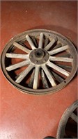 Wood Spoke Wheel W/ Hub 22.5 inch Diameter