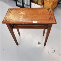 Small Oak Stencil Side Table