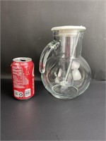 Lemonade/Ice Tea Glass Pitcher w/Plastic Ice